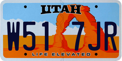 UT license plate W517JR