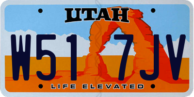 UT license plate W517JV
