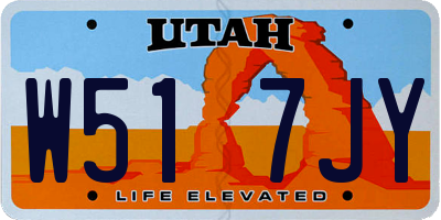 UT license plate W517JY