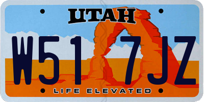UT license plate W517JZ