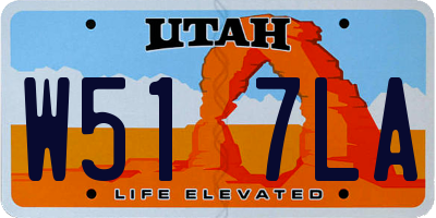 UT license plate W517LA