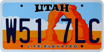 UT license plate W517LC
