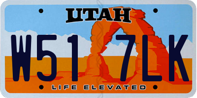 UT license plate W517LK