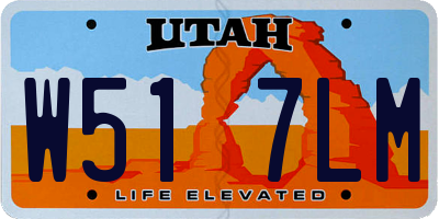 UT license plate W517LM