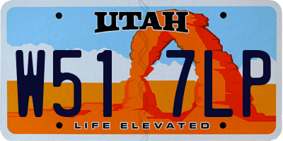 UT license plate W517LP