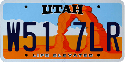UT license plate W517LR