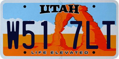 UT license plate W517LT