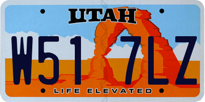 UT license plate W517LZ