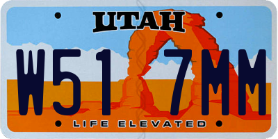 UT license plate W517MM
