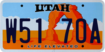 UT license plate W517OA