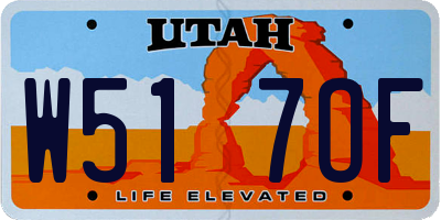 UT license plate W517OF