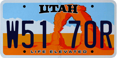 UT license plate W517OR