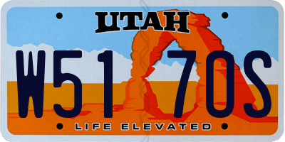 UT license plate W517OS