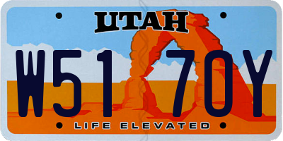 UT license plate W517OY