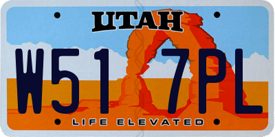 UT license plate W517PL