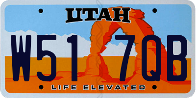 UT license plate W517QB