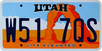 UT license plate W517QS
