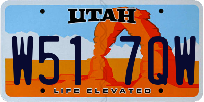 UT license plate W517QW