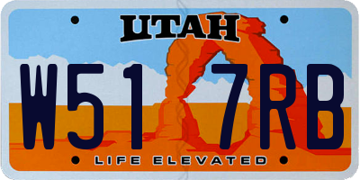 UT license plate W517RB