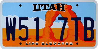 UT license plate W517TB