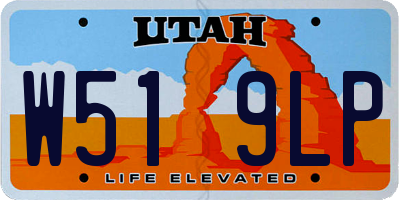 UT license plate W519LP