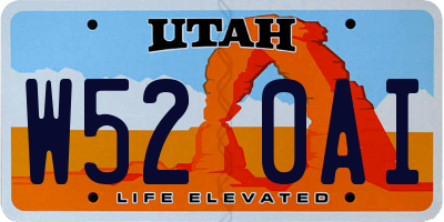 UT license plate W520AI