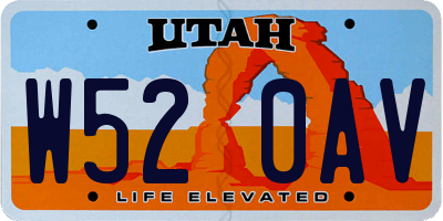 UT license plate W520AV