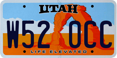 UT license plate W520CC