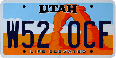 UT license plate W520CF