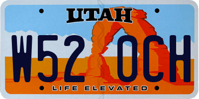 UT license plate W520CH