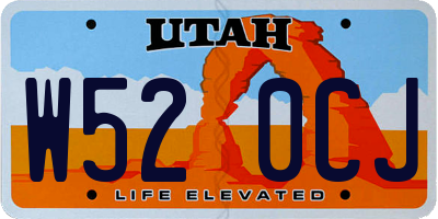 UT license plate W520CJ