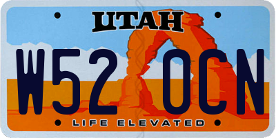 UT license plate W520CN