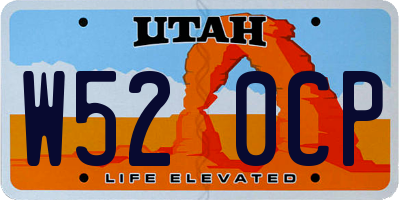 UT license plate W520CP