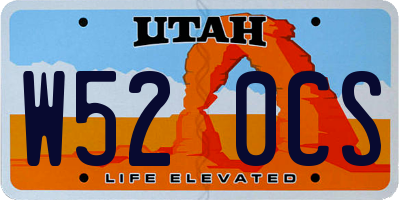 UT license plate W520CS