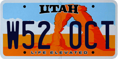 UT license plate W520CT