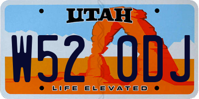 UT license plate W520DJ