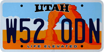 UT license plate W520DN