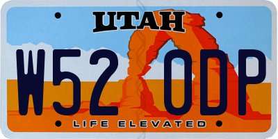 UT license plate W520DP