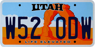 UT license plate W520DW