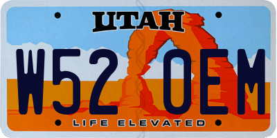UT license plate W520EM
