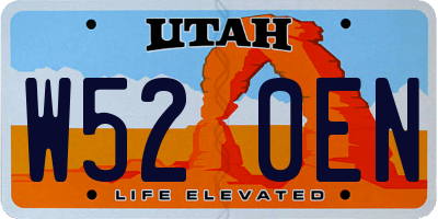 UT license plate W520EN
