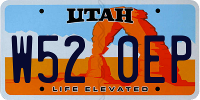UT license plate W520EP
