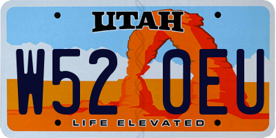 UT license plate W520EU