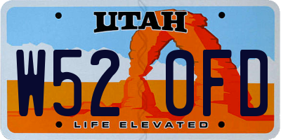 UT license plate W520FD