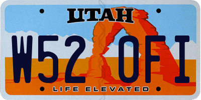 UT license plate W520FI