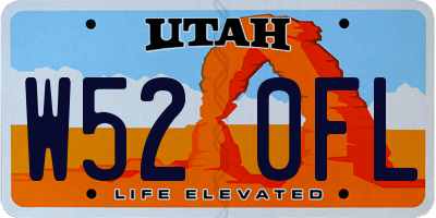 UT license plate W520FL