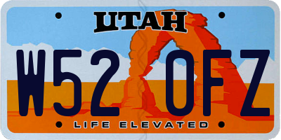 UT license plate W520FZ