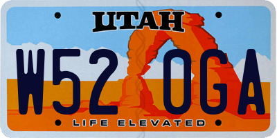 UT license plate W520GA