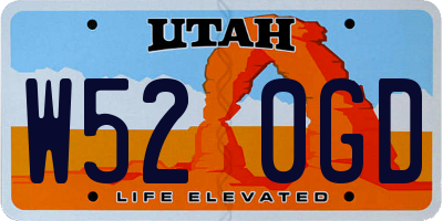 UT license plate W520GD