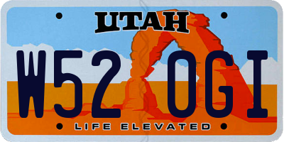 UT license plate W520GI